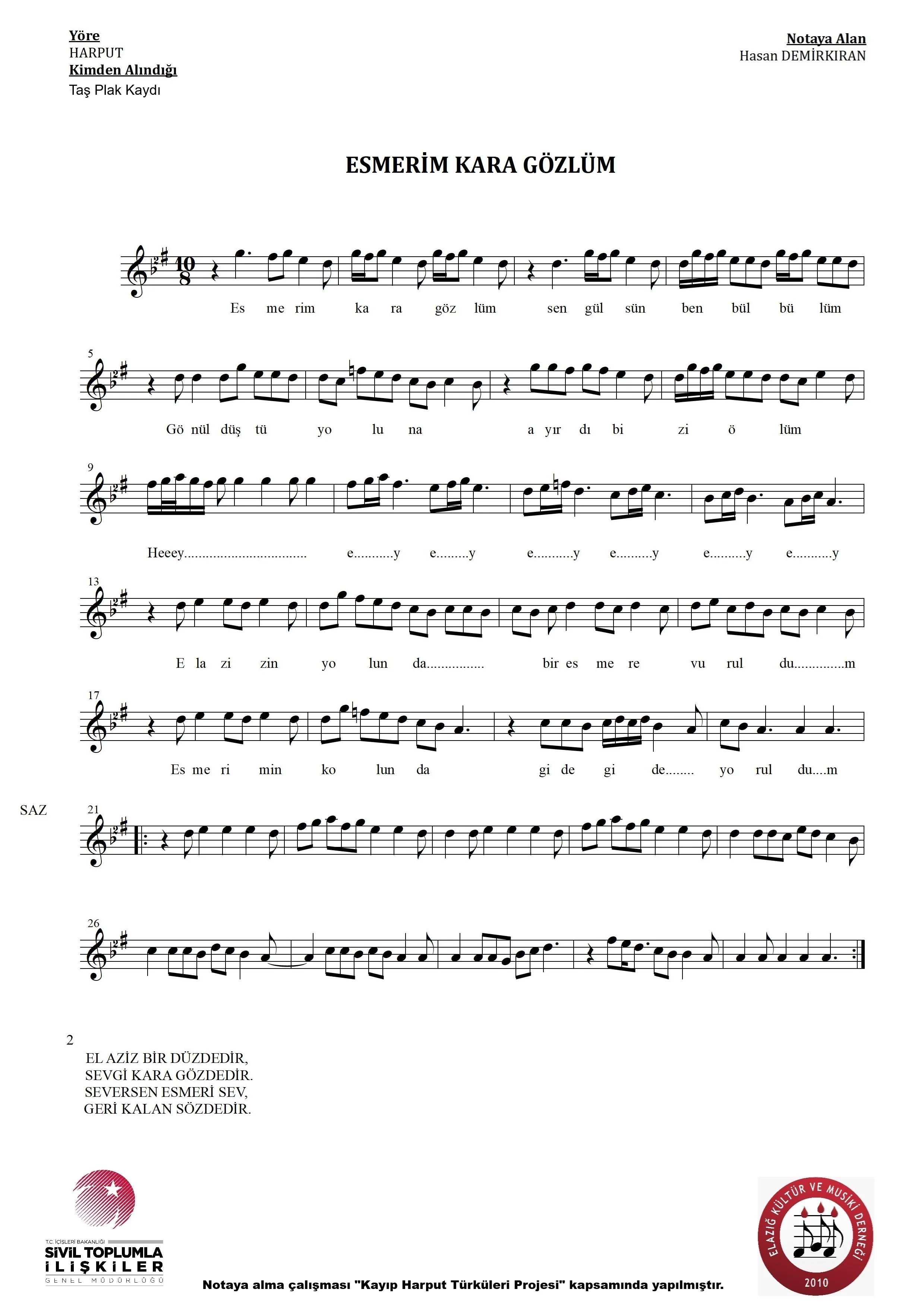 Kayıp Harput Türküleri - 10